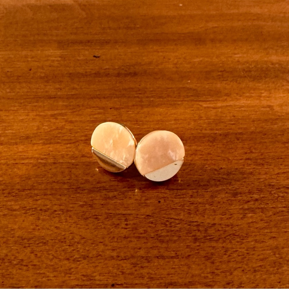*3 for $9* Pink Marble & Gold Stud Earrings